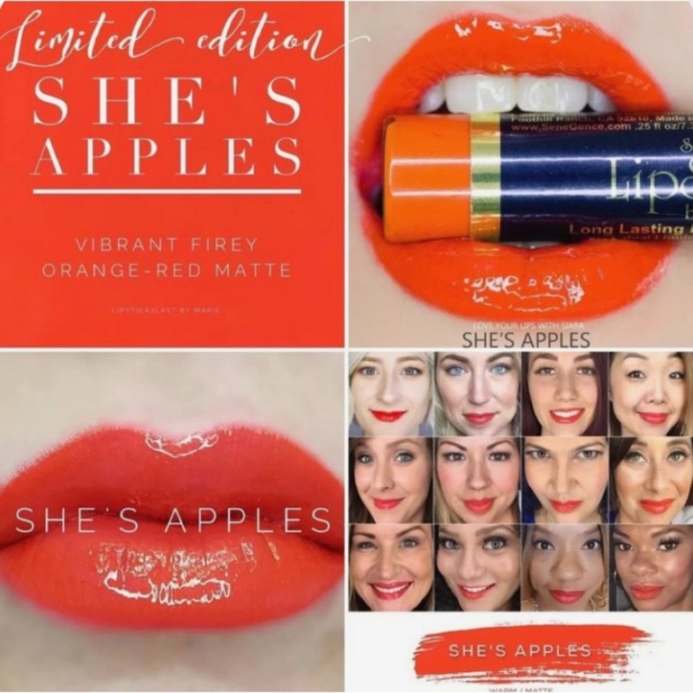 LipSense She's Apples Orange-Red Lipstick